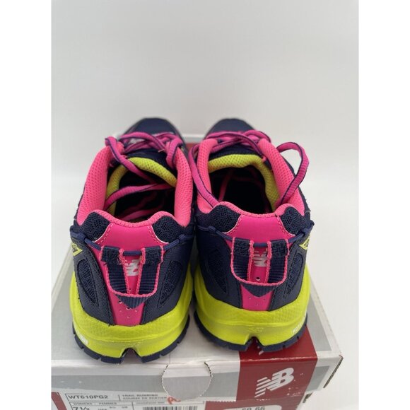 New Balance Womens 7.5 Trail Running Tennis Shoes Sneakers Blue Pink Yellow - Picture 7 of 10
